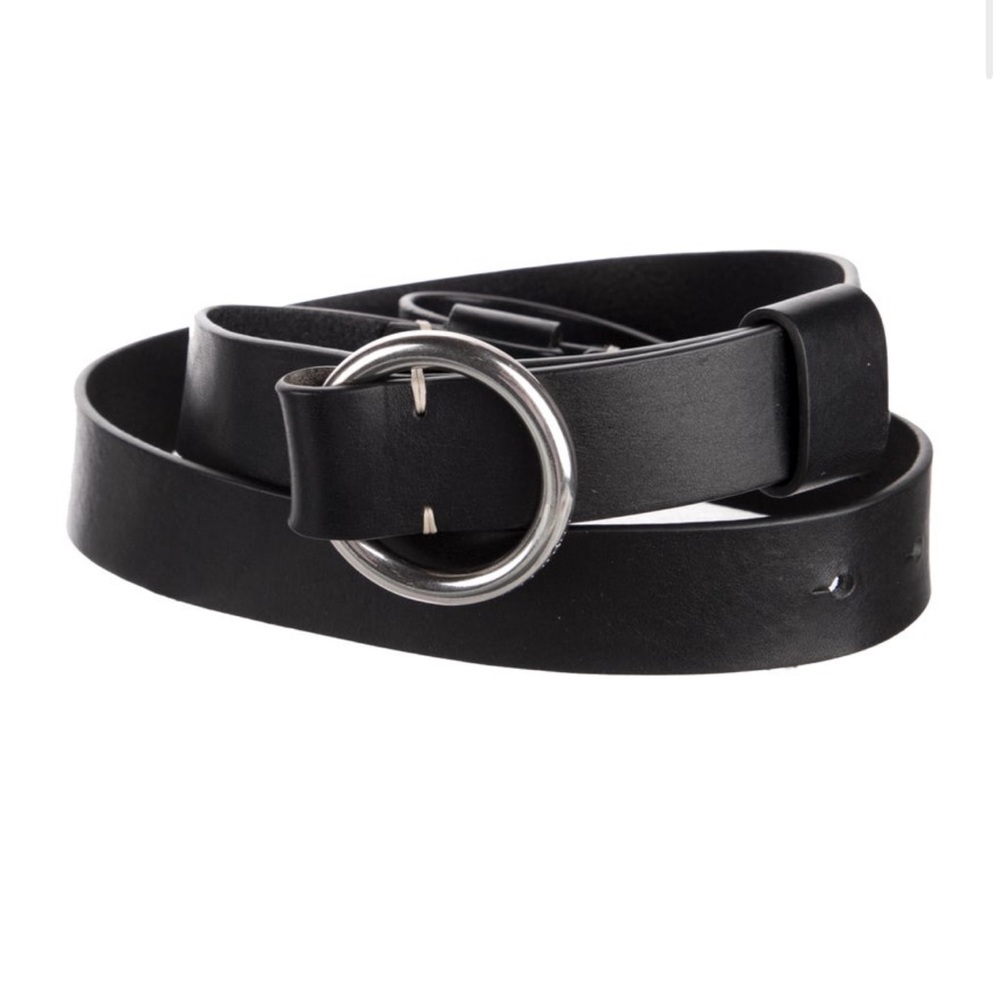 Rag & Bone $195 Leather Arc Circle Belt Size L